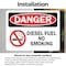 Signmission Diesel Fuel No Smoking with Graphic Danger Sign, Vinyl Decal, 10in W x 7in L, 2PK OS-2PACK-DS-D-710-L-19325 - alternate 5